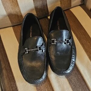 Cole Haan Black Leather Men's Slip-Ons